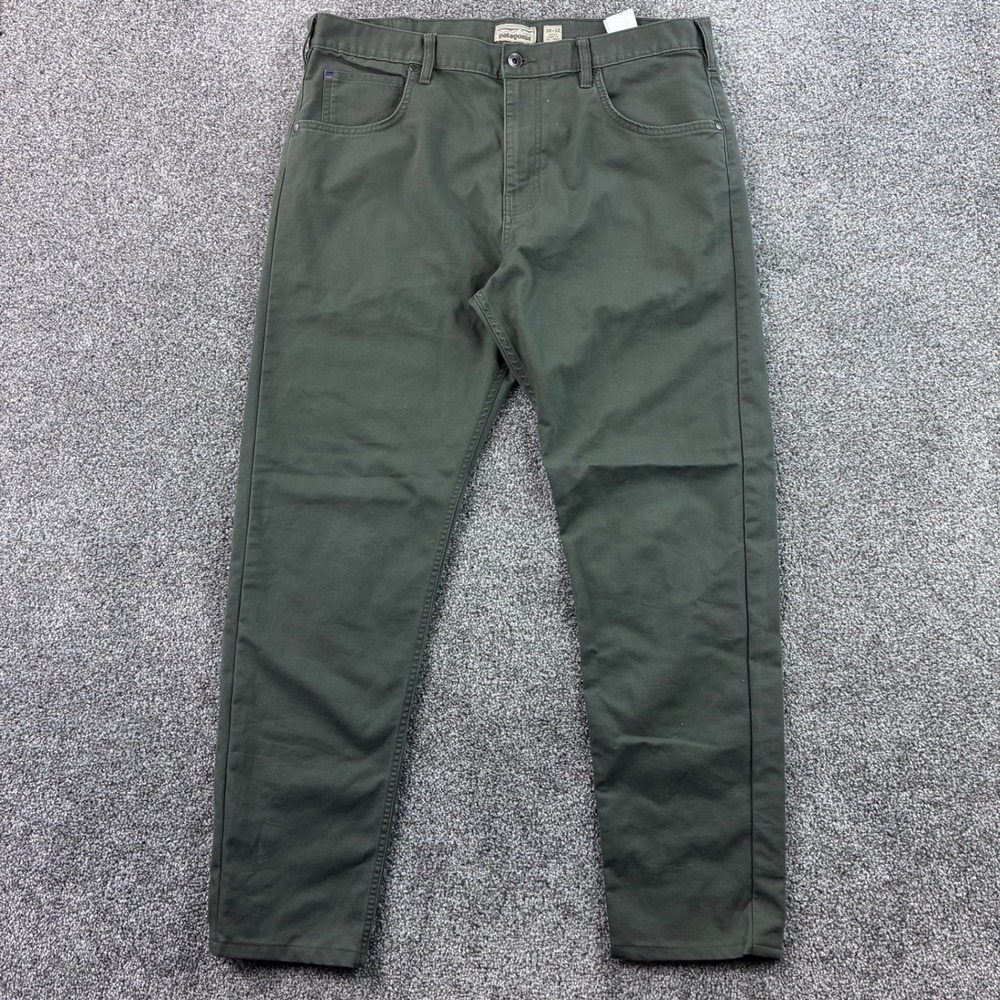 Patagonia Performance Twill Jeans Mens 38x32 Olive Green Straight Leg 56490